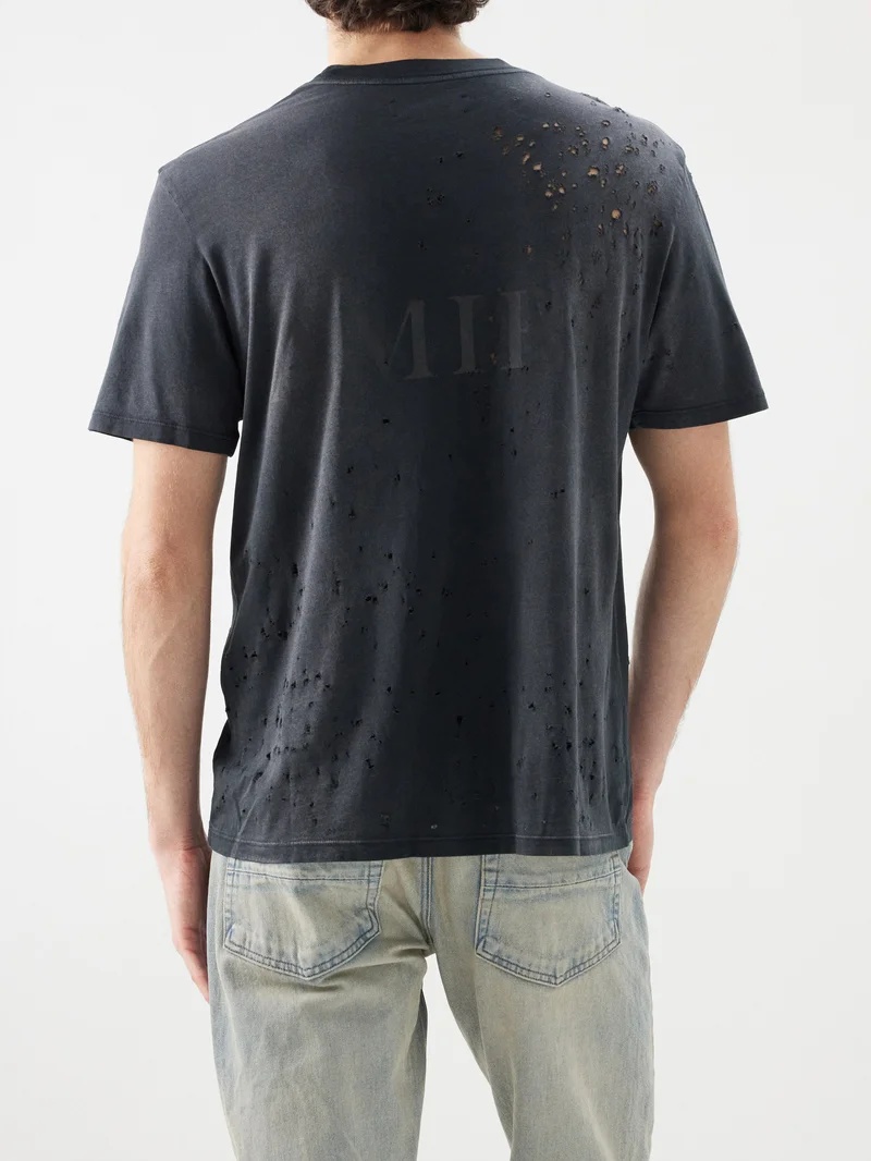 Shotgun distressed cotton-jersey T-shirt - 4