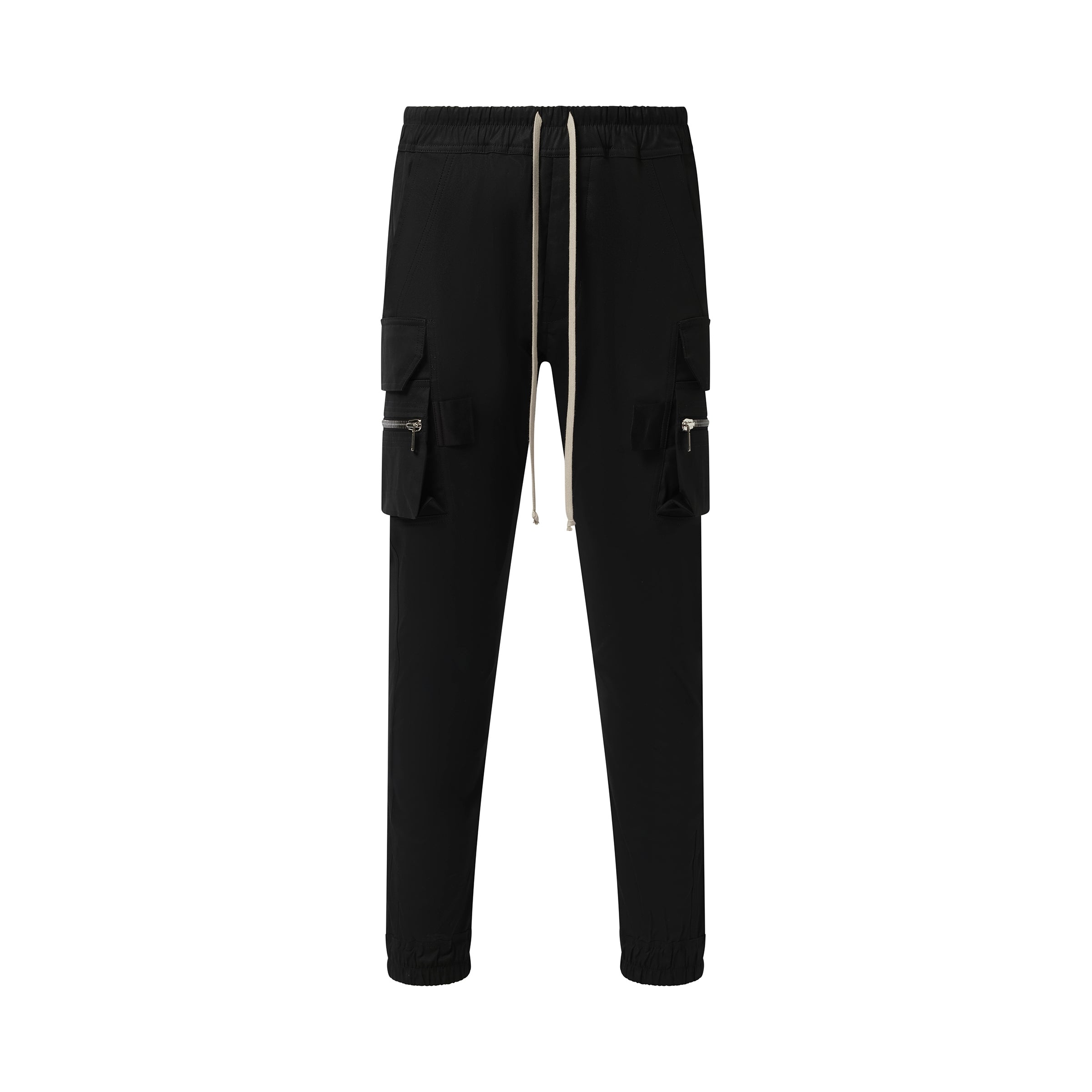 Cotton Poplin Mastodon Cargo Pants in Black - 2