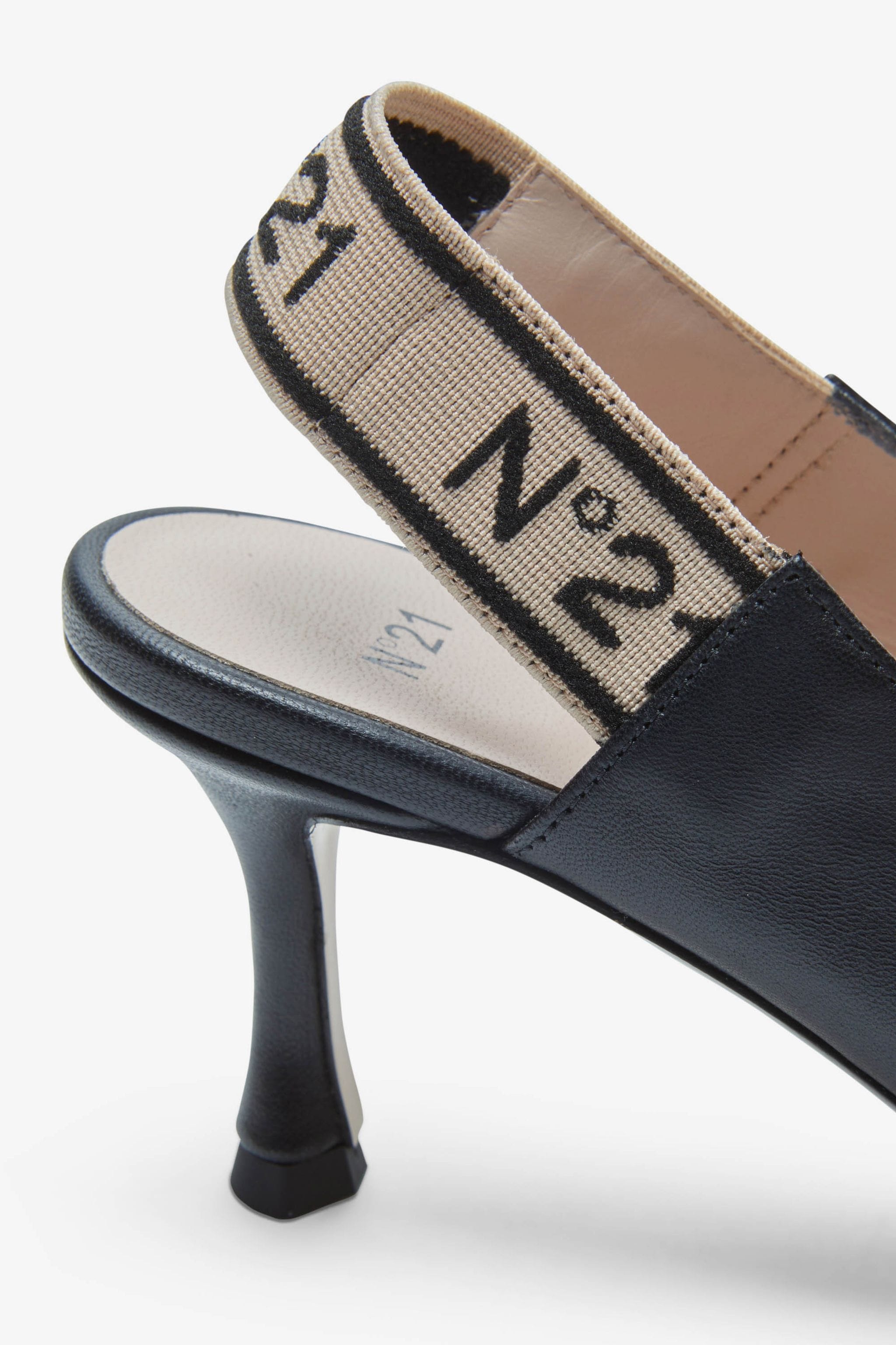 LEATHER SLINGBACK PUMPS - 4