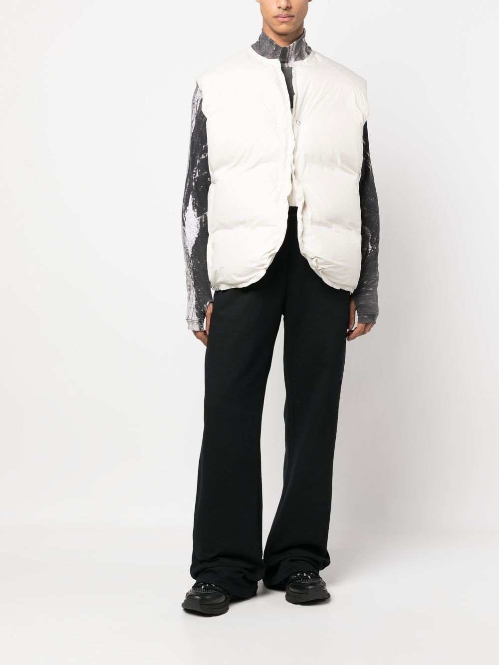 puffer button-up gilet - 2