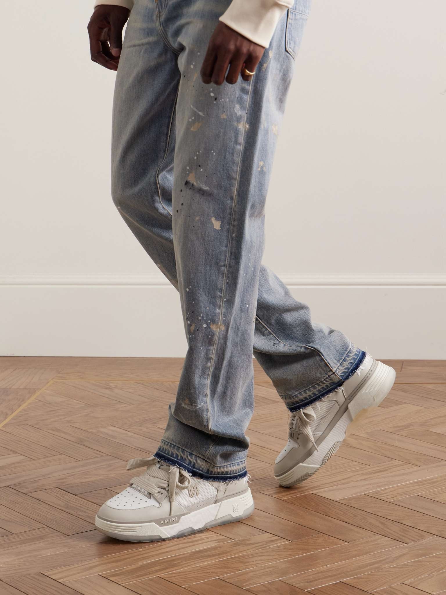 AMIRI MA-1 Mesh, Leather and Suede Sneakers | REVERSIBLE