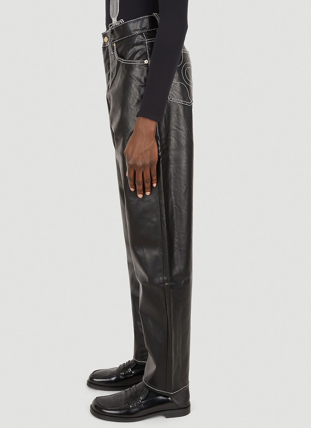 Benz Vegan Leather Pants - 3