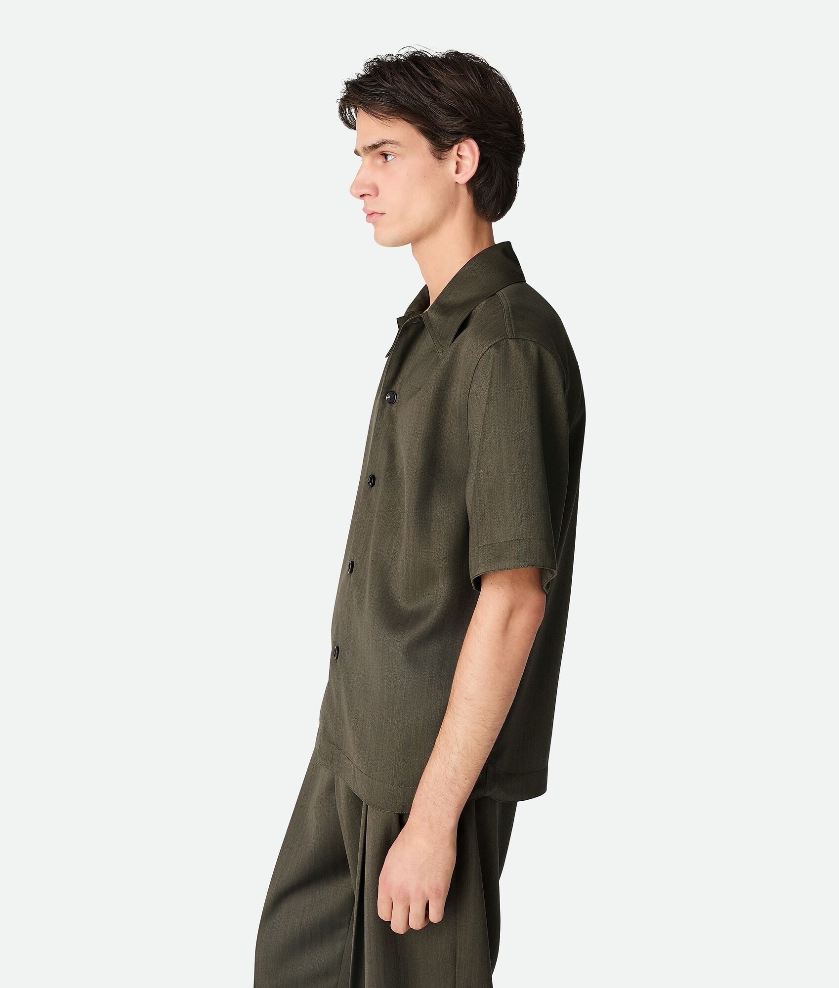 Wool Subtle Chevron Shirt - 2