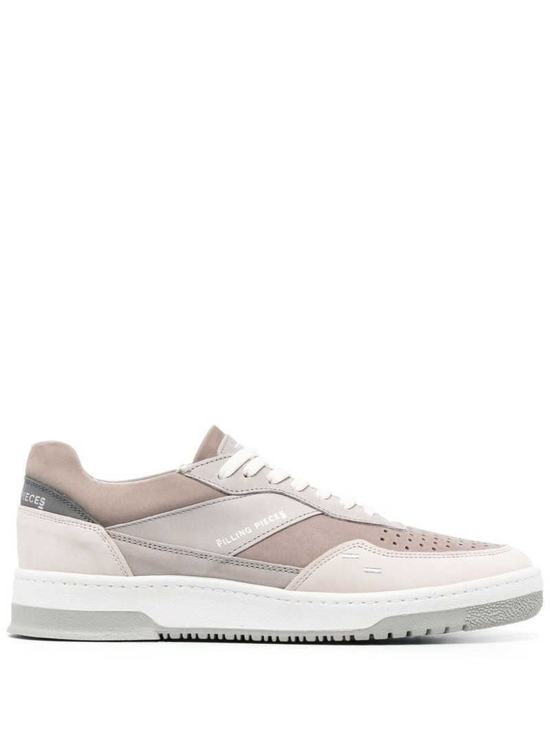 logo-print suede sneakers 1