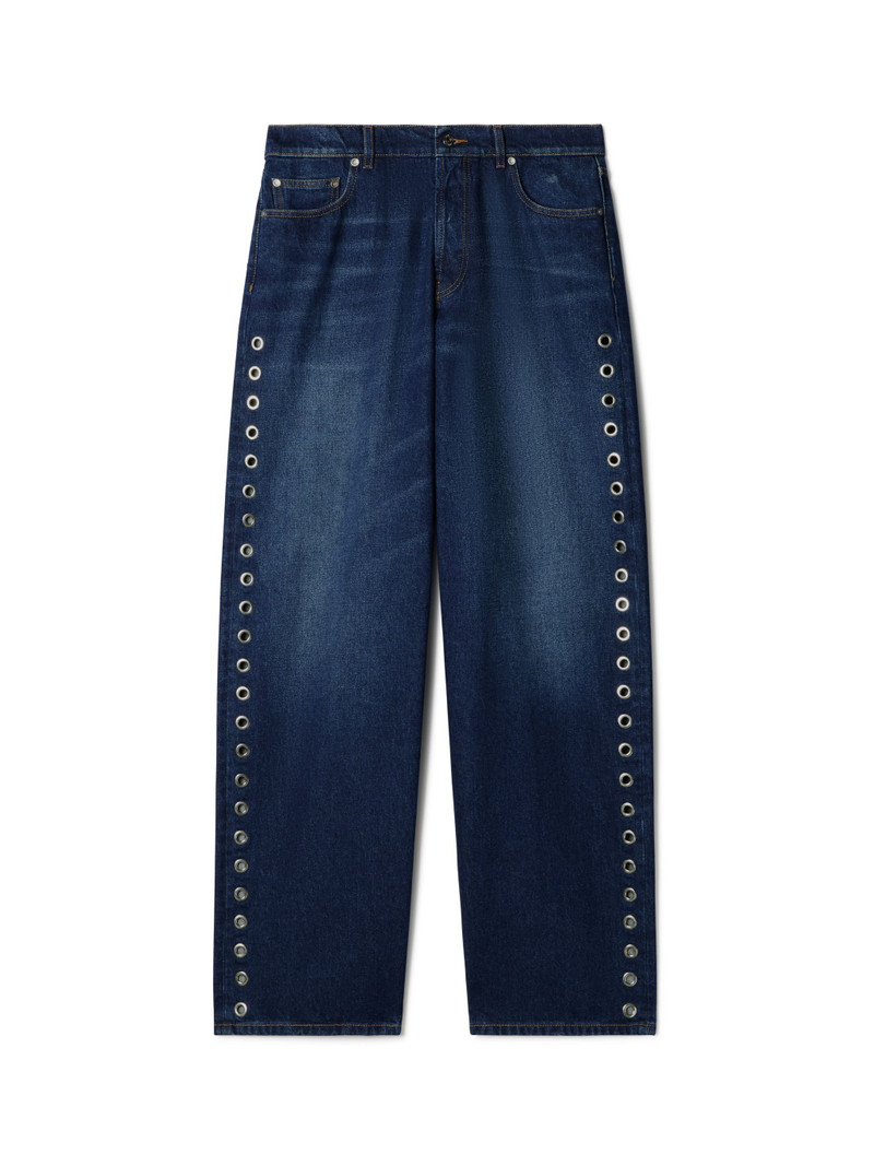 Eyelet Loose Jeans - 1