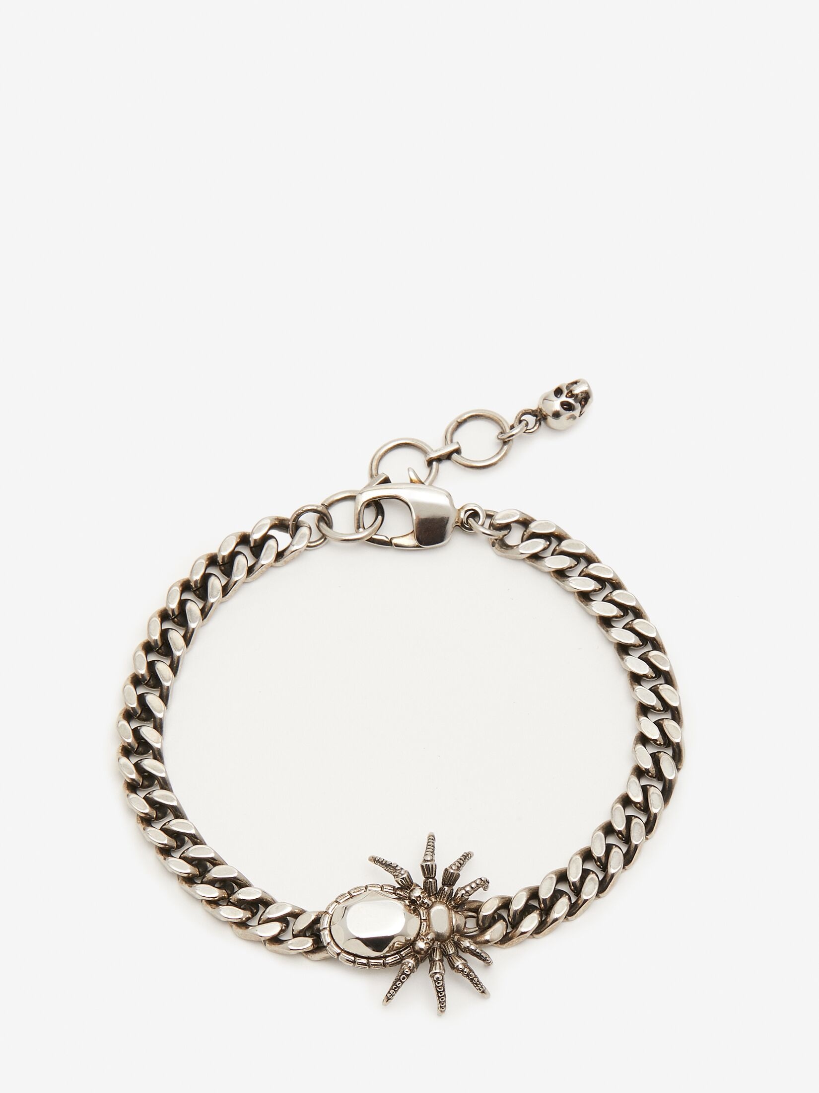 Men's Spider Chain Bracelet in Antique Silver - 1