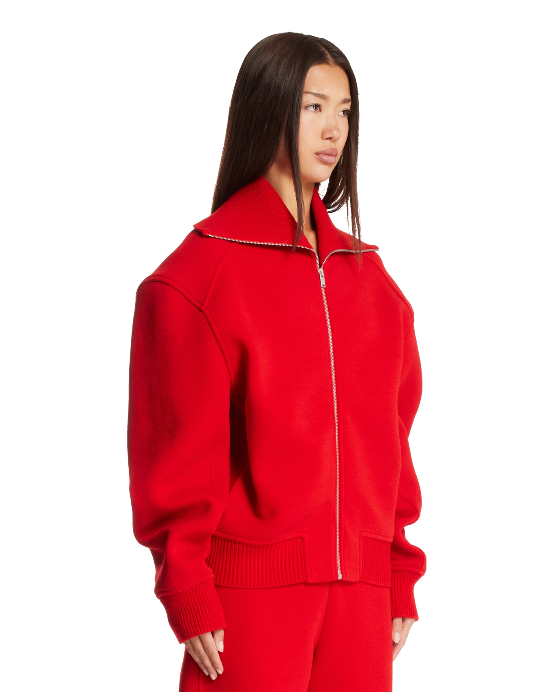 Red Structured Jacket - 4