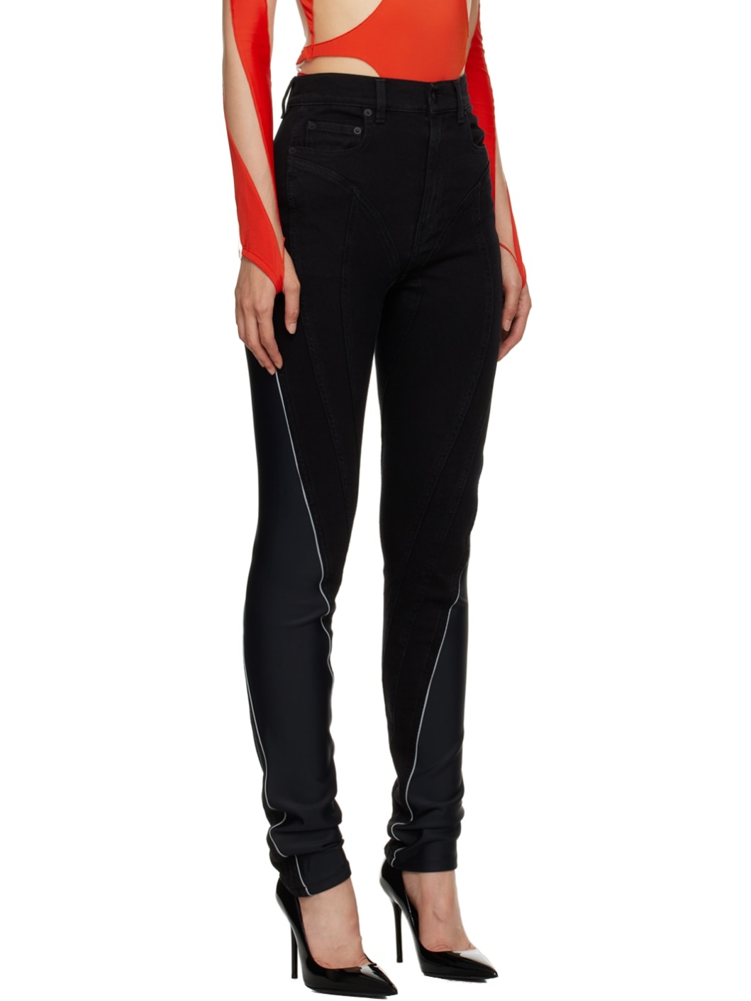 Black Spiral Jeans - 2