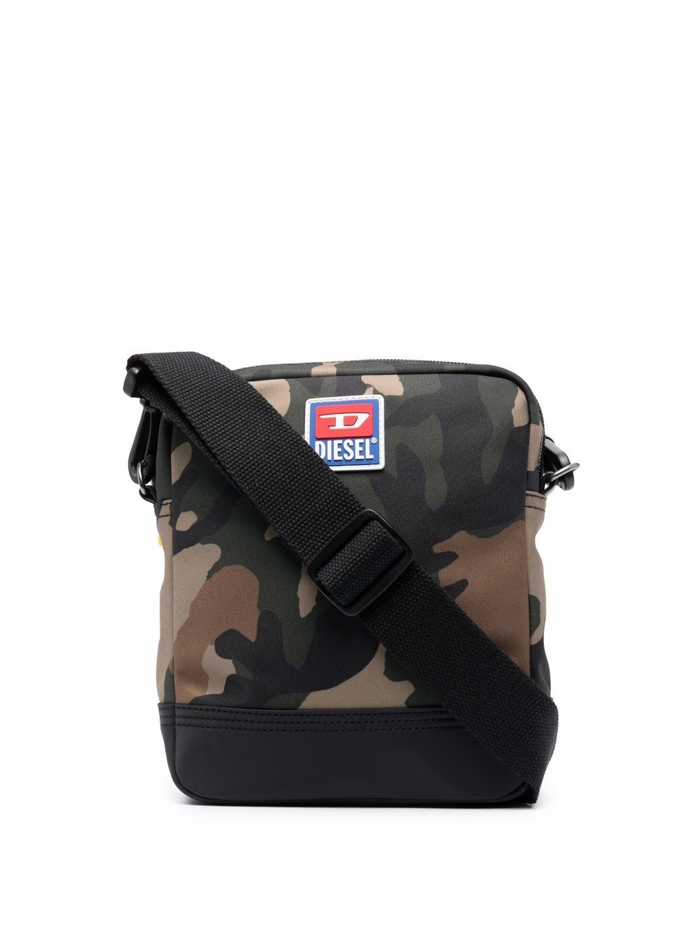 camouflage-print zip-up messenger bag - 1