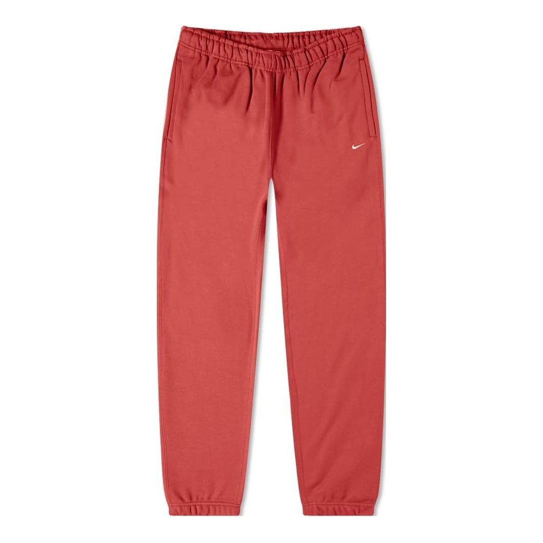 Men's Nike Solid Color Fleece Lined Bundle Feet Casual Sports Pants/Trousers/Joggers Red CW5460-661 - 1