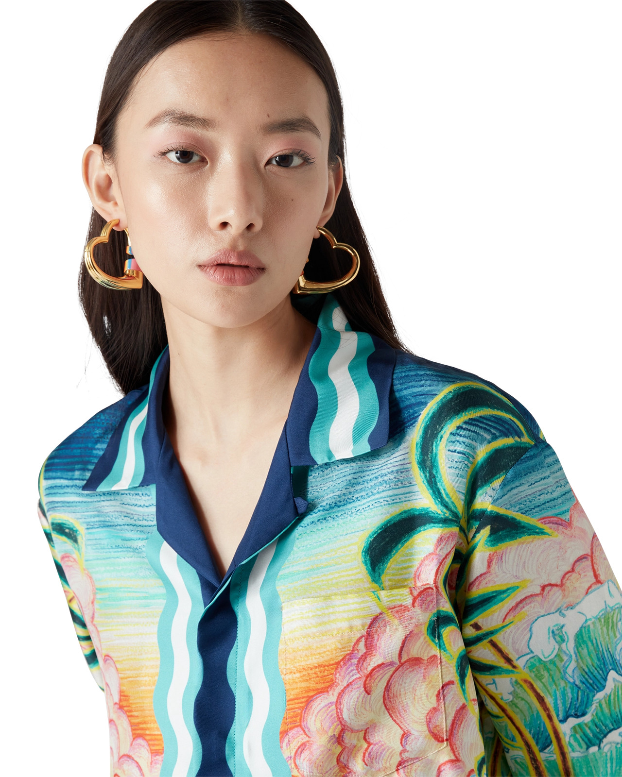 Danse De La Mer Long Sleeve Silk Shirt - 5