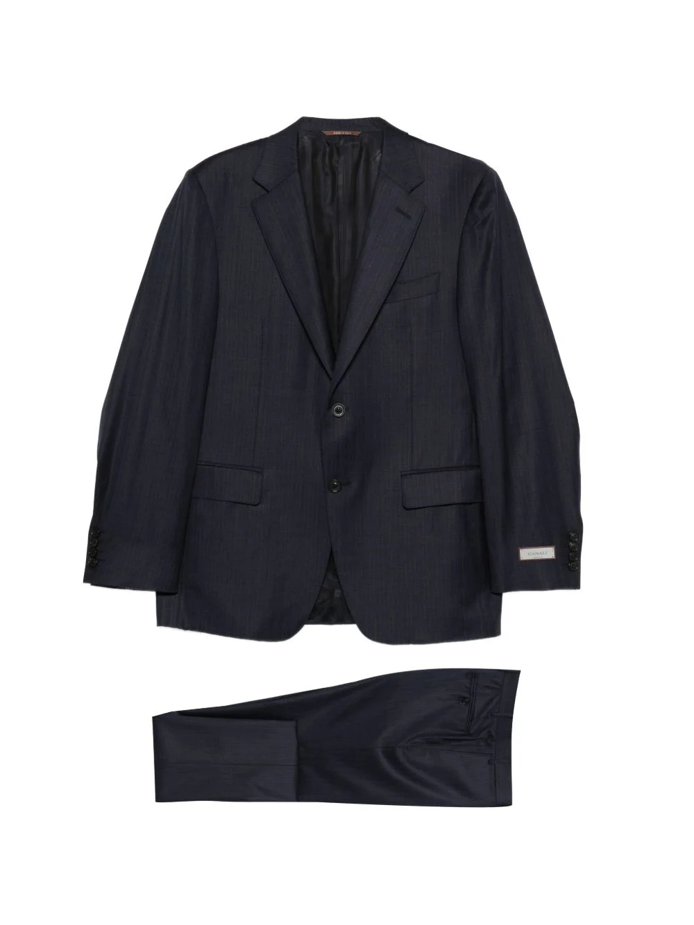 herringbone buttoned suit - 1