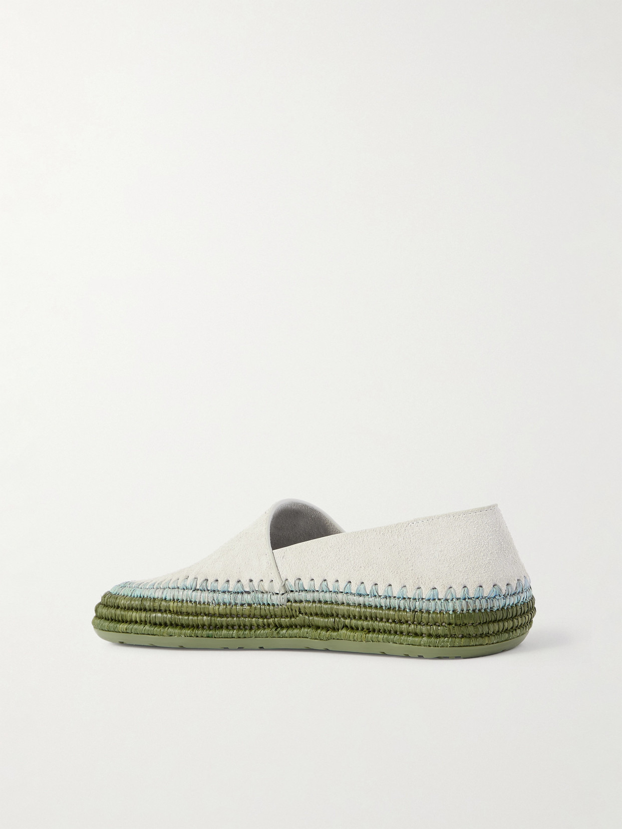 + Paula's Ibiza Rio Raffia-trimmed Suede Espadrilles - 3