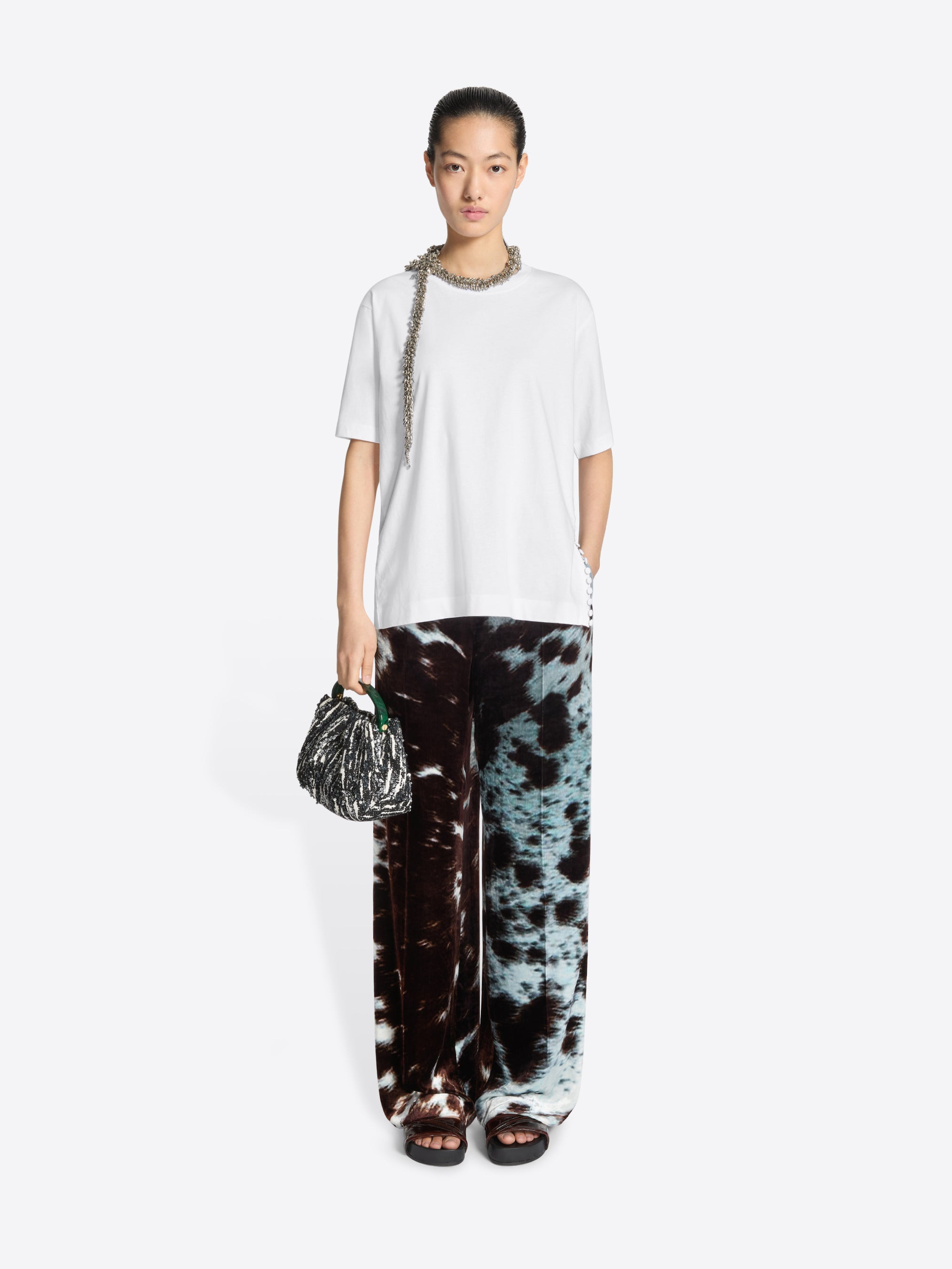 SMALL PLEATED JACQUARD BAG - 6