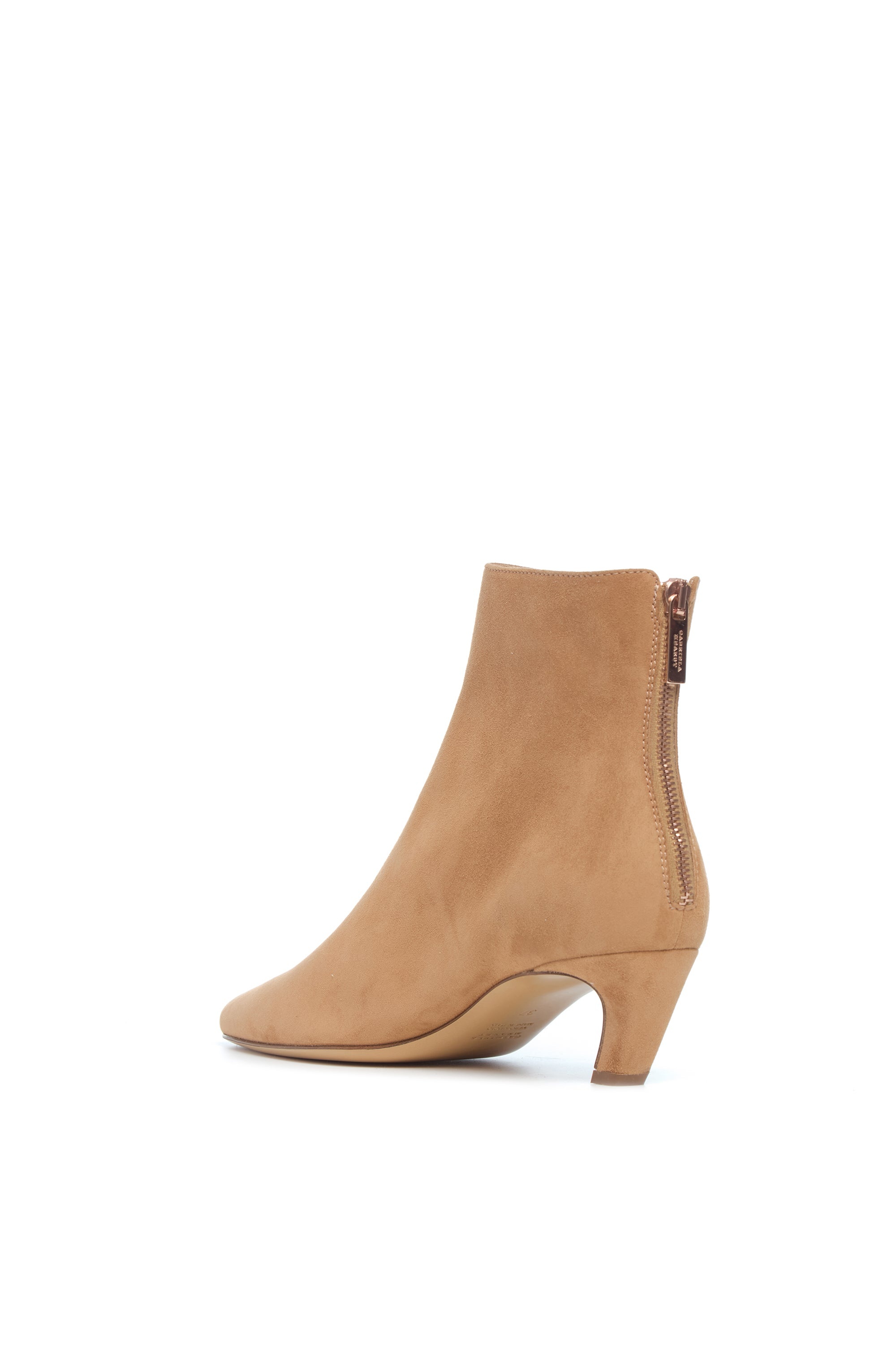 Clayton Ankle Boot in Dark Camel Suede - 3
