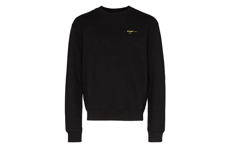 Off-White Graffiti Arrow Long-Sleeve Fleece Men Black OMBA025F19E300101060 - 1