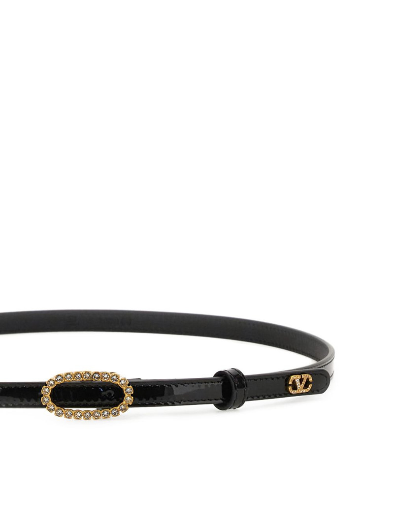 Valentino embellished-logo buckle belt outlook
