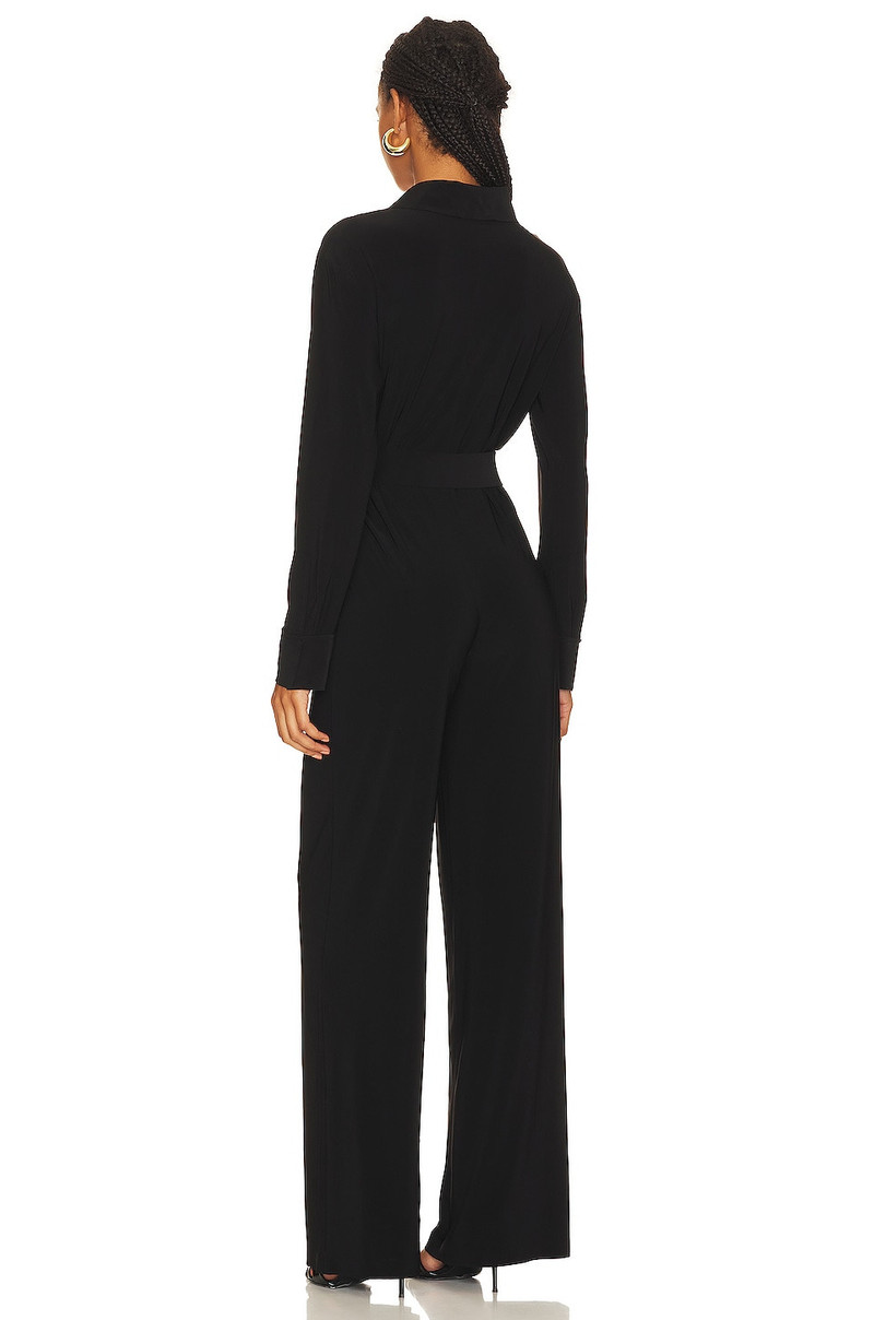 NORMA KAMALI Shirt Straight Leg Jumpsuit With Collar Stand outlook
