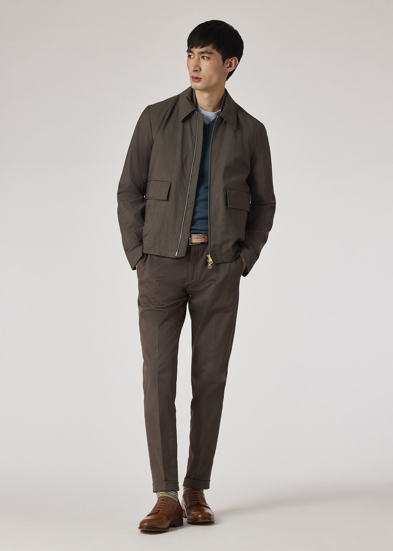 Slim-Fit Dark Grey Cotton-Stretch Chinos 5