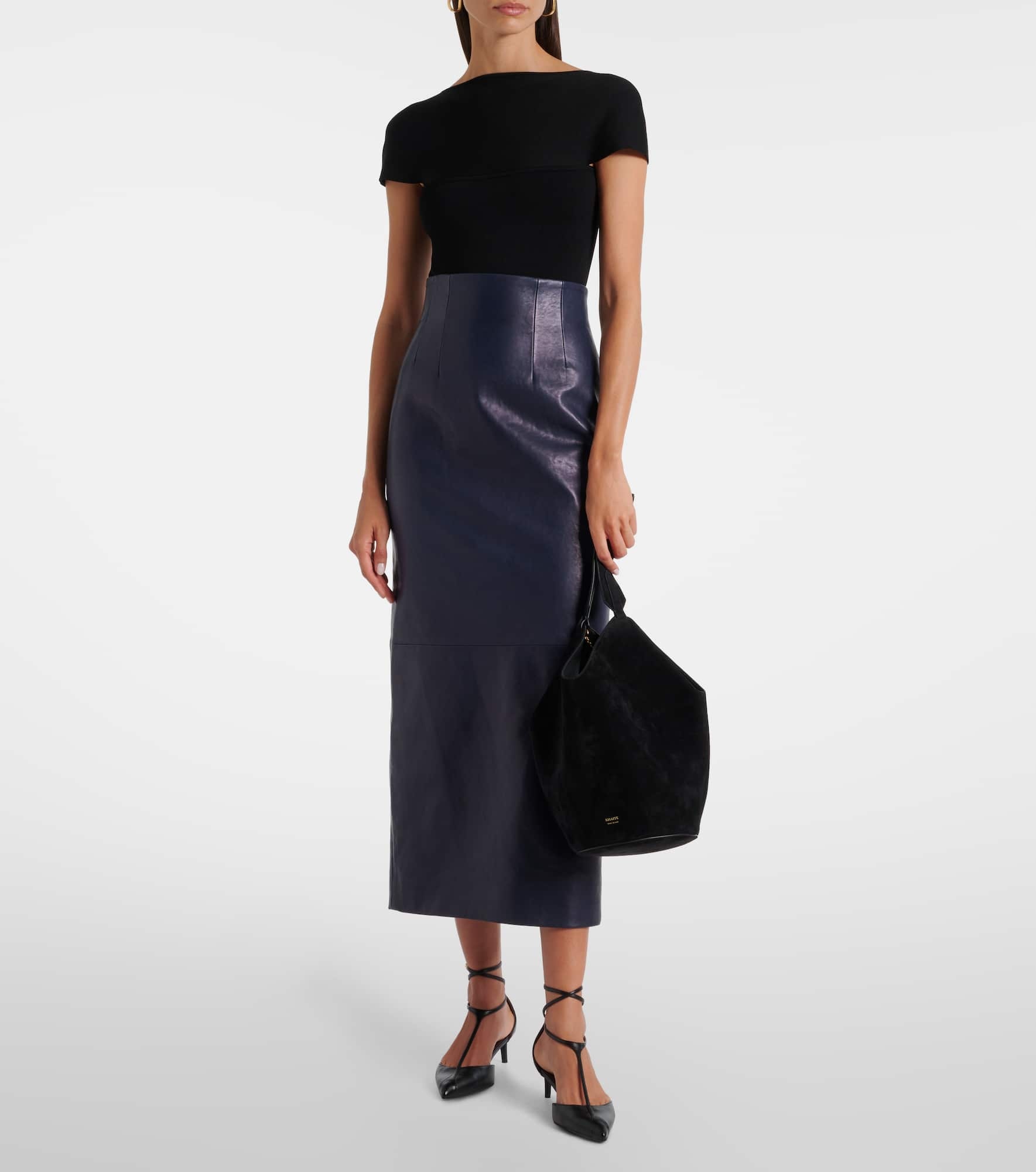 Lotus Small suede tote bag - 5
