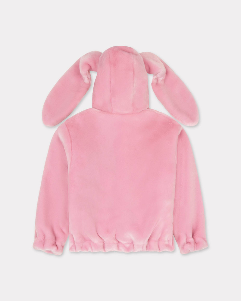 KENZO Bunny hooded jacket in fake fur outlook