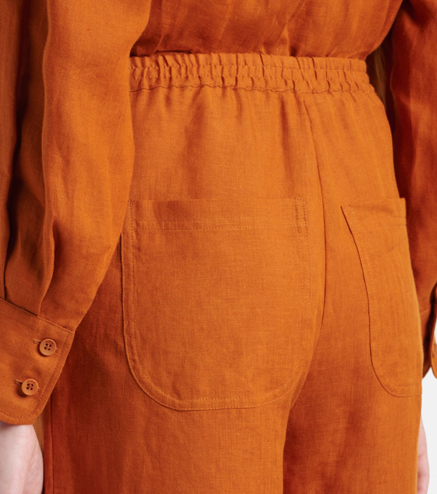 Select linen wide-leg pants - 6