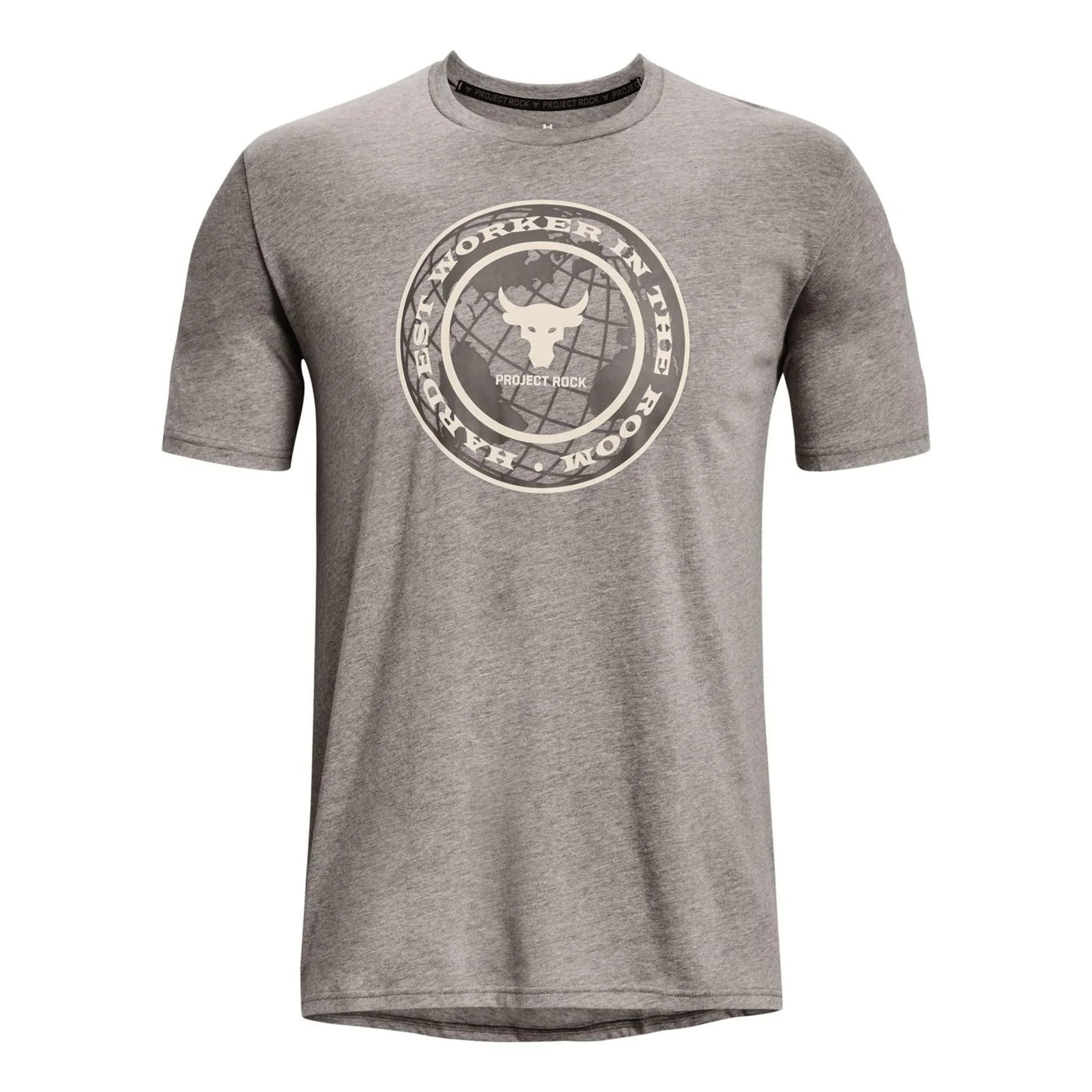 Under Armour Project Rock Globe Short Sleeve T-shirt 'Grey' 1373746-295 - 1