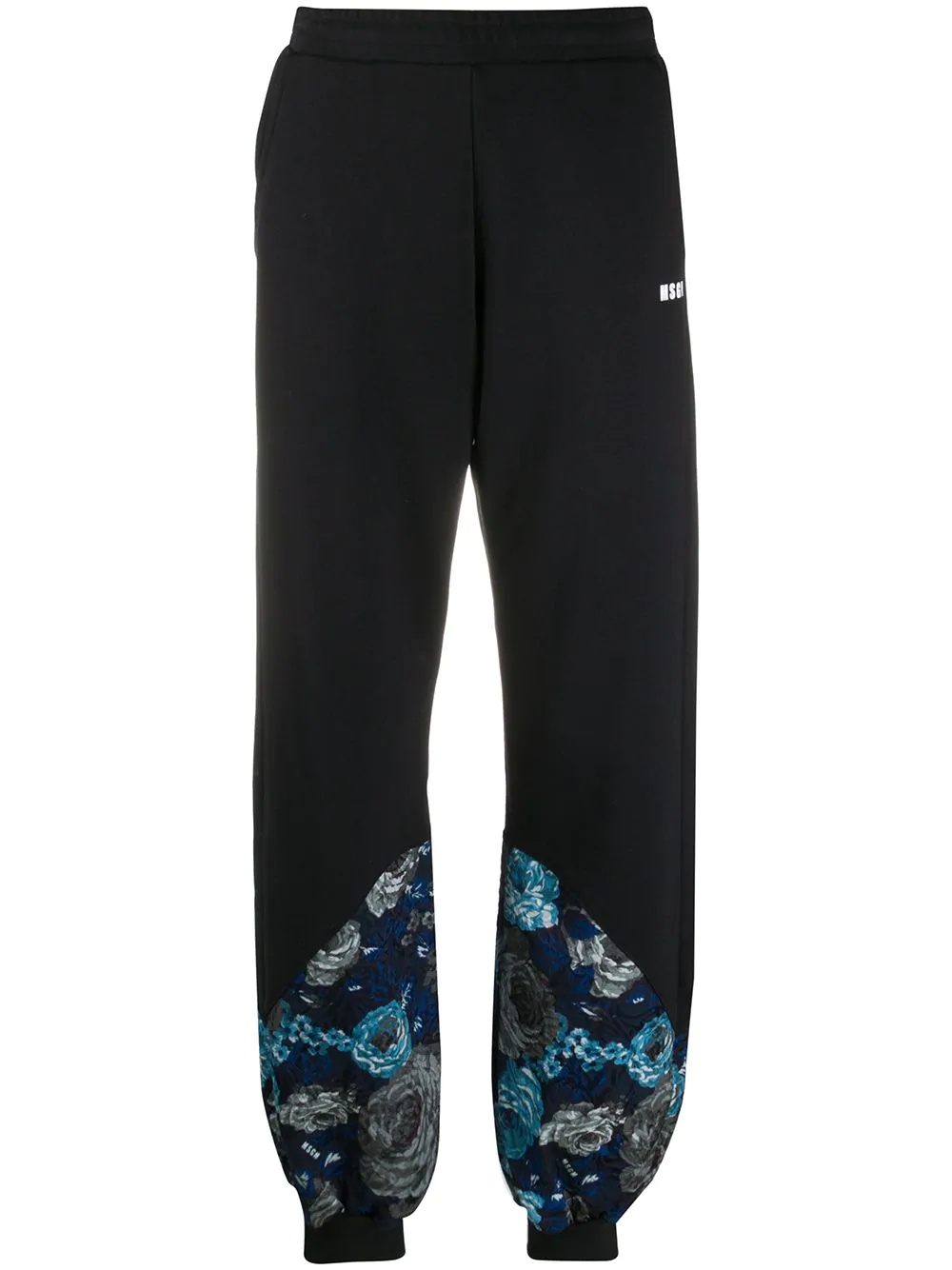 wide floral hem trousers - 1