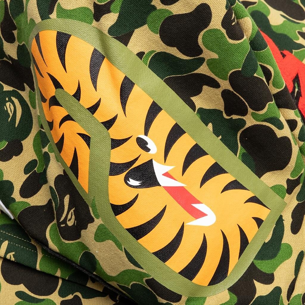 ABC CAMO DOUBLE SHARK FULL ZIP HOODIE - GREEN - 6