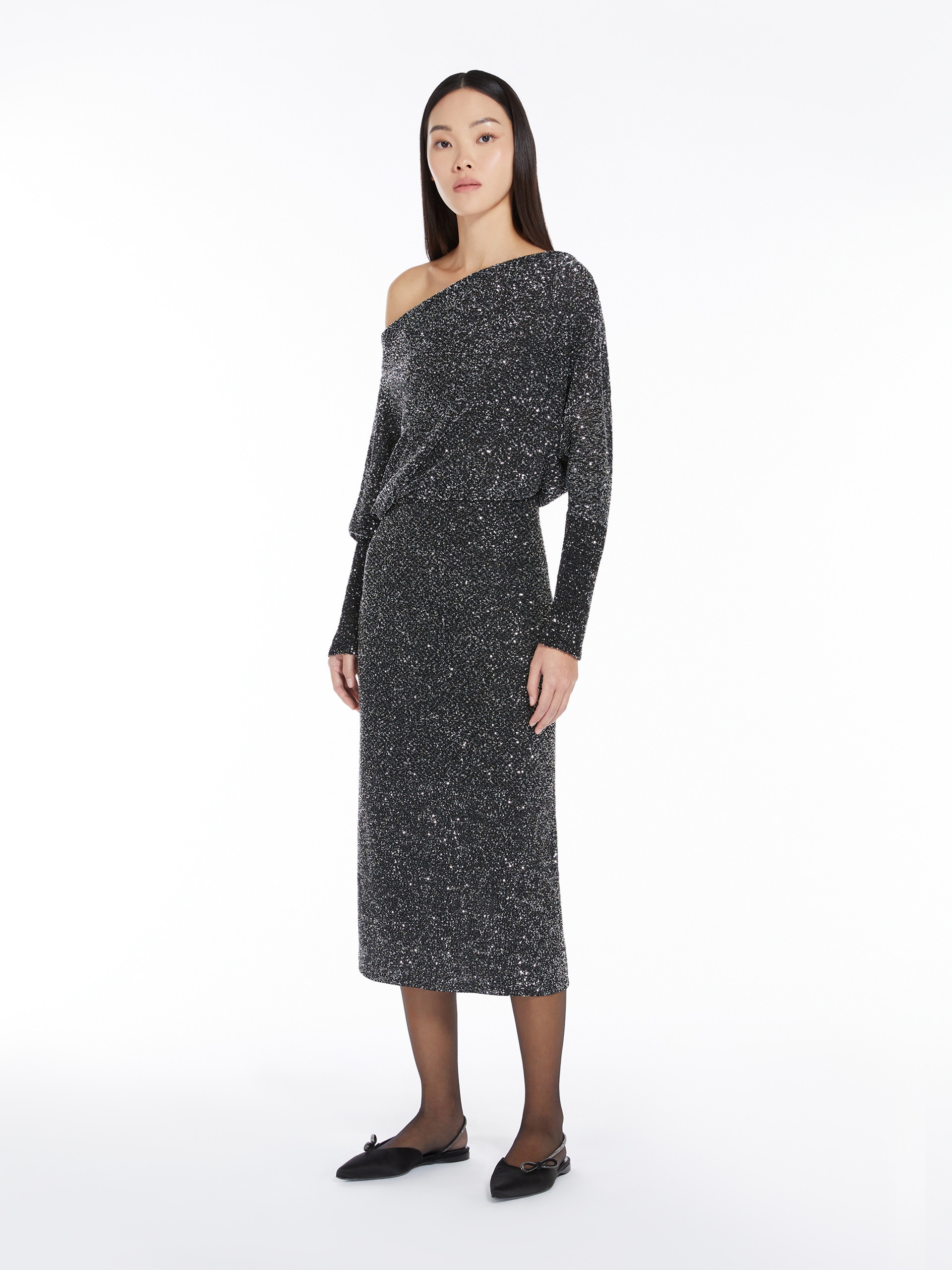 OPZIONE Viscose-yarn sequin dress - 2