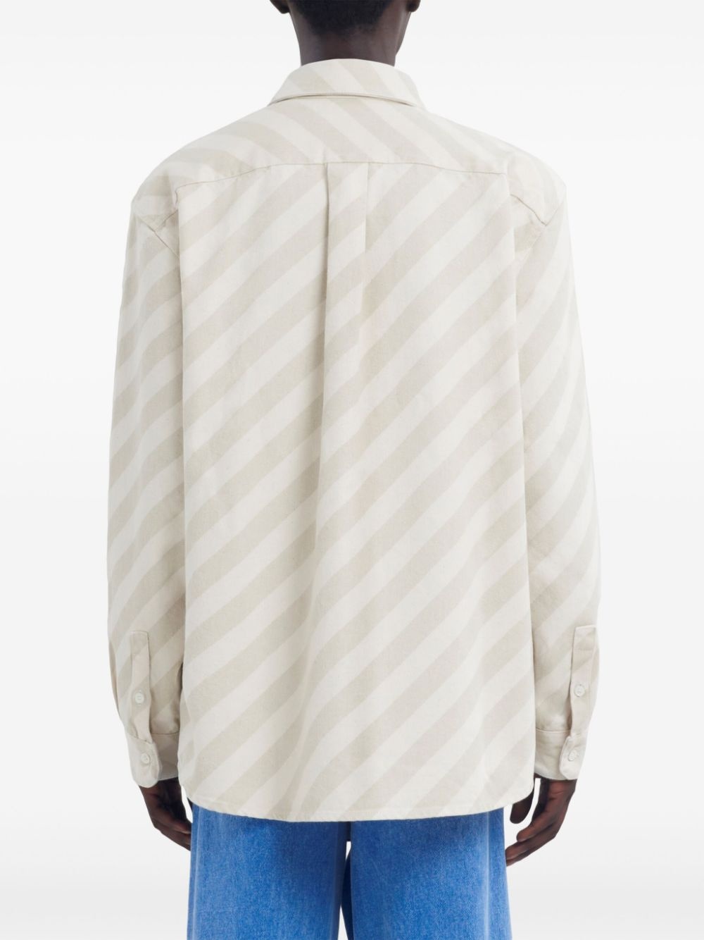 striped buttoned shirt - 4
