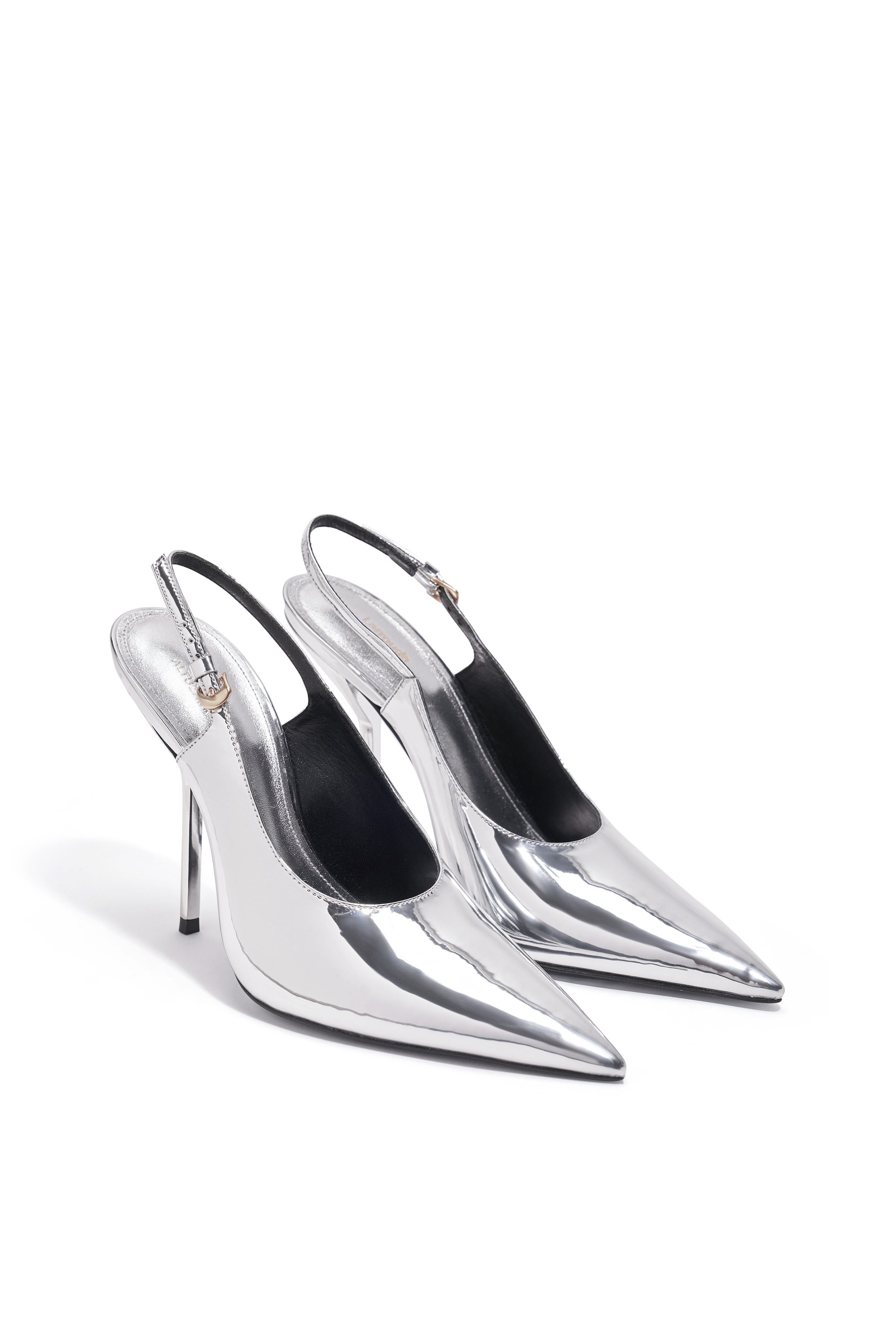 LARROUDÉ X ALTUZARRA PUMP IN SILVER SPECCHIO - 9