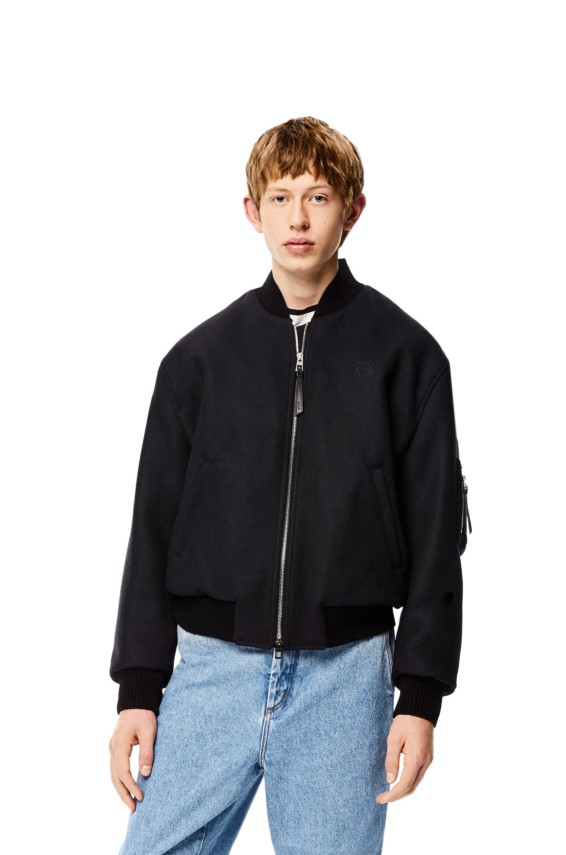 Bomber jacket in wool and polyester - 3