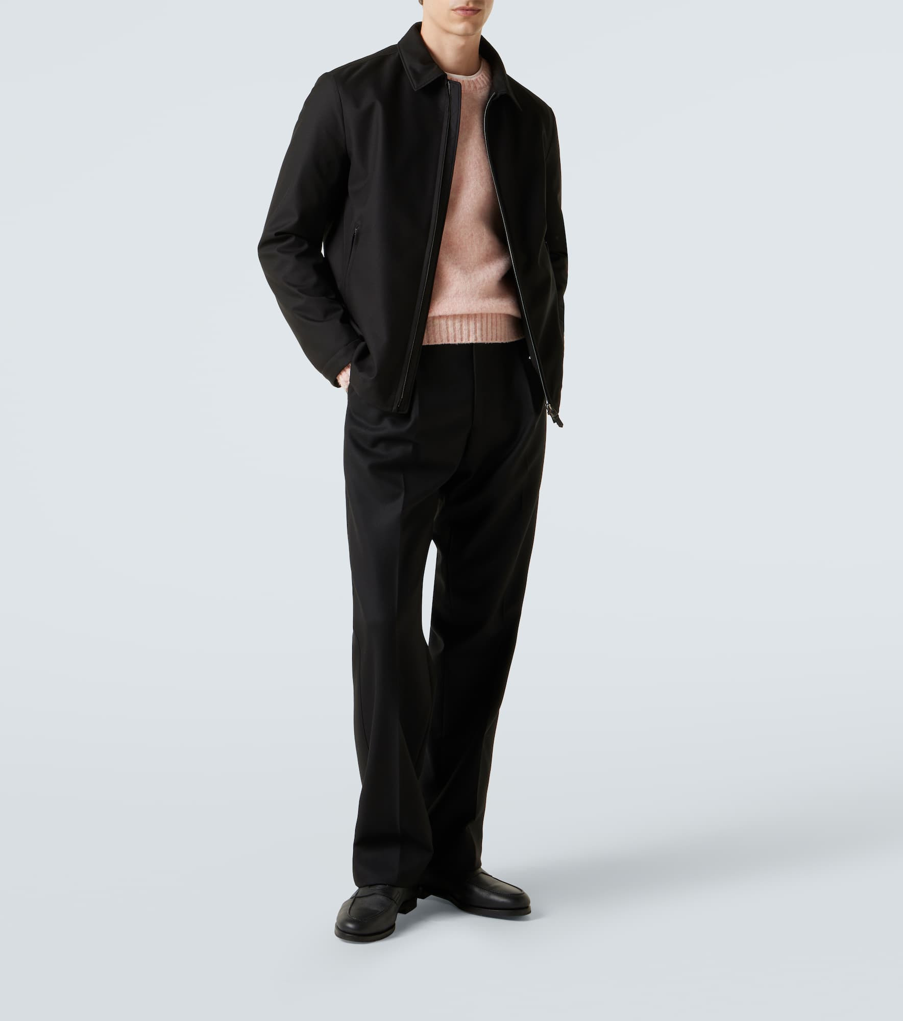 Leather-trimmed jacket - 2