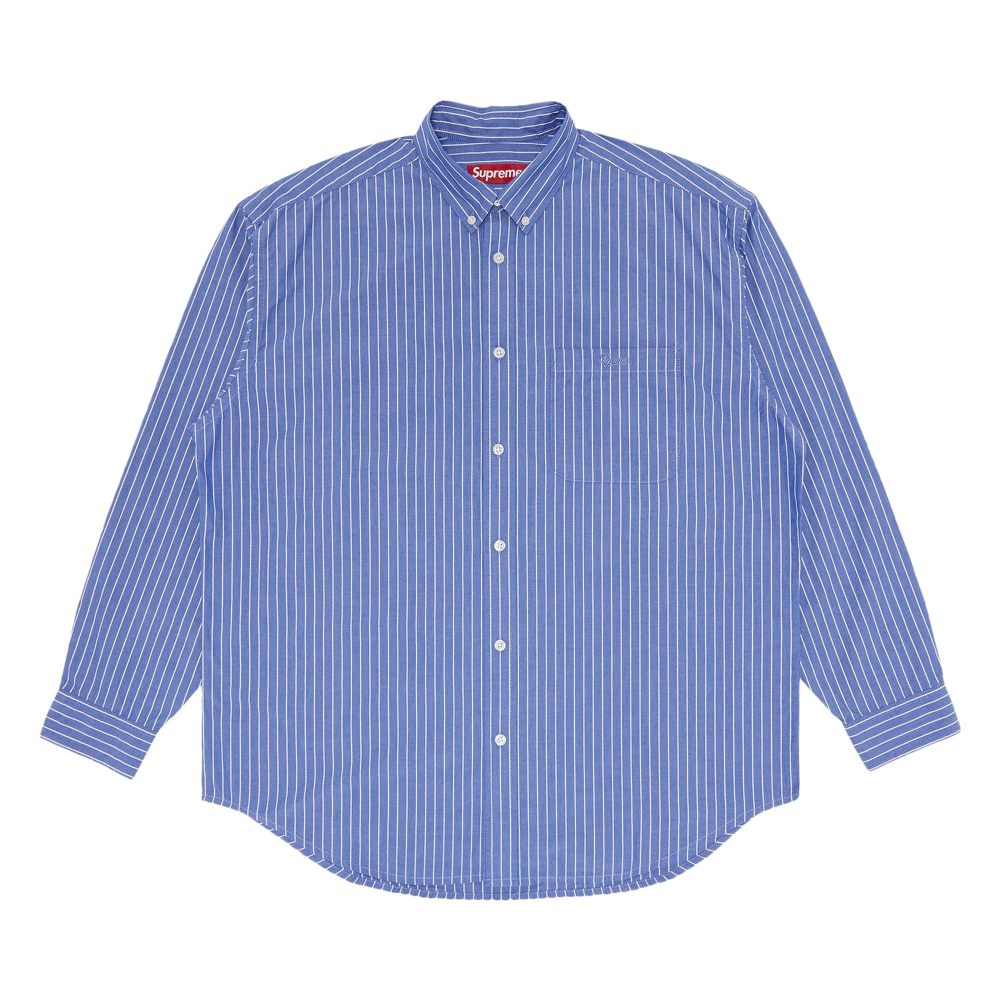 Supreme Striped Denim Shirt M 美品 Supreme Logo Stripe Jacquard Denim Shirt (FW20) - $148