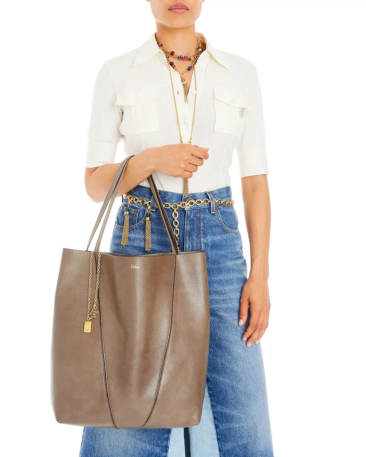 Leather Spin Large Tote - 2
