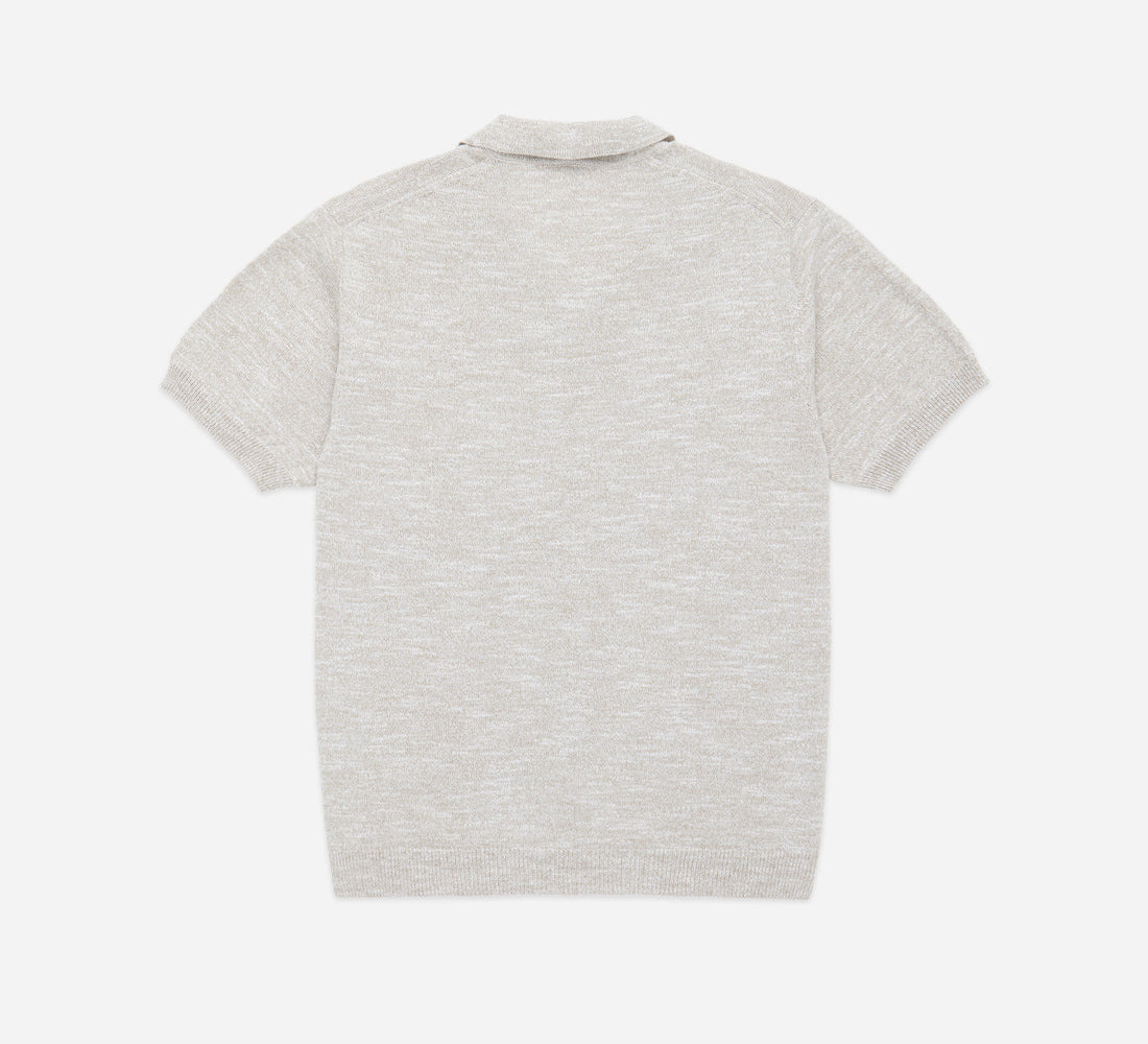 Knit Polo - Natural Marled Yarn - 2