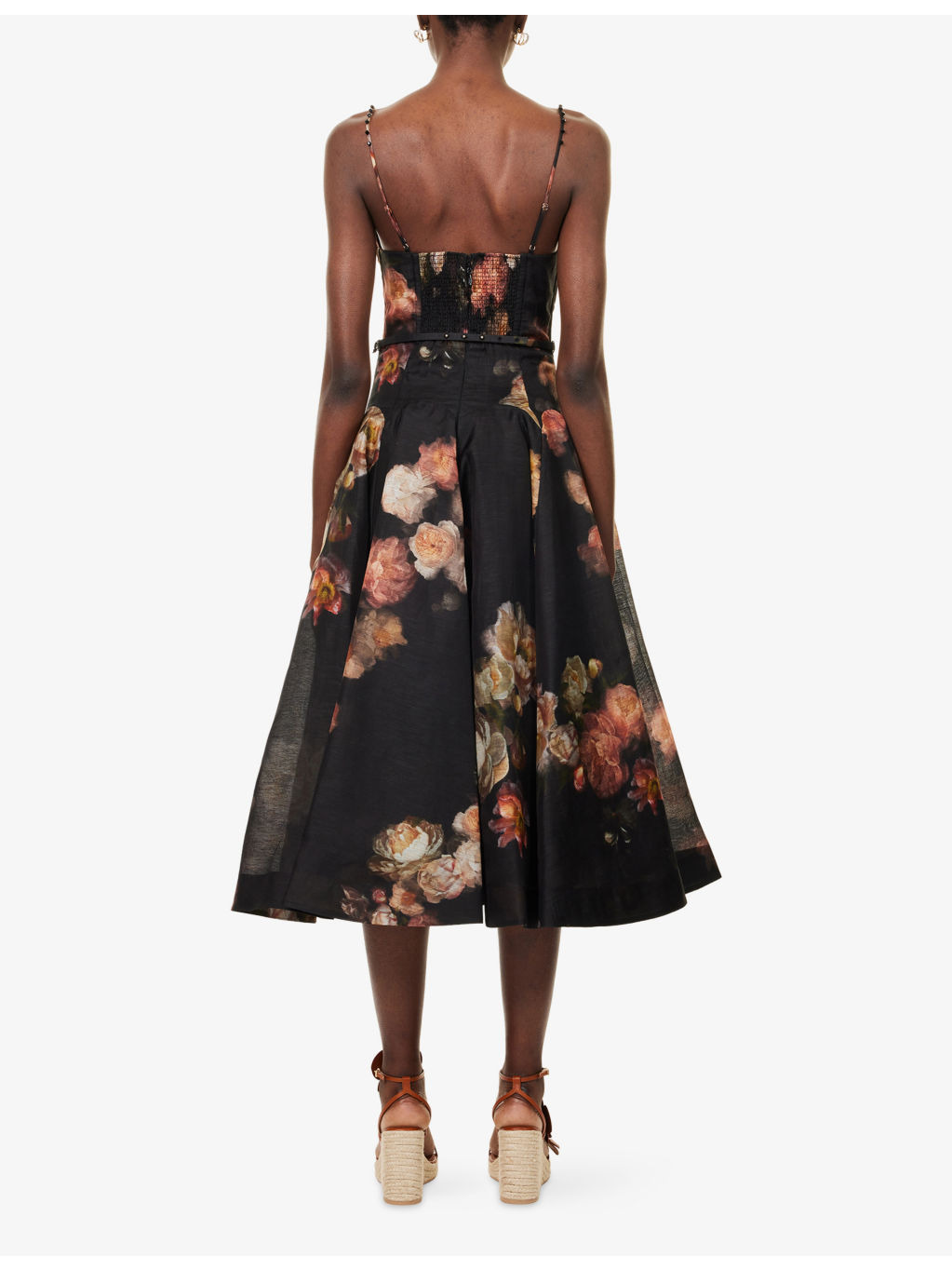 Hypnotic Twist Linen And Silk Midi Dress - 4