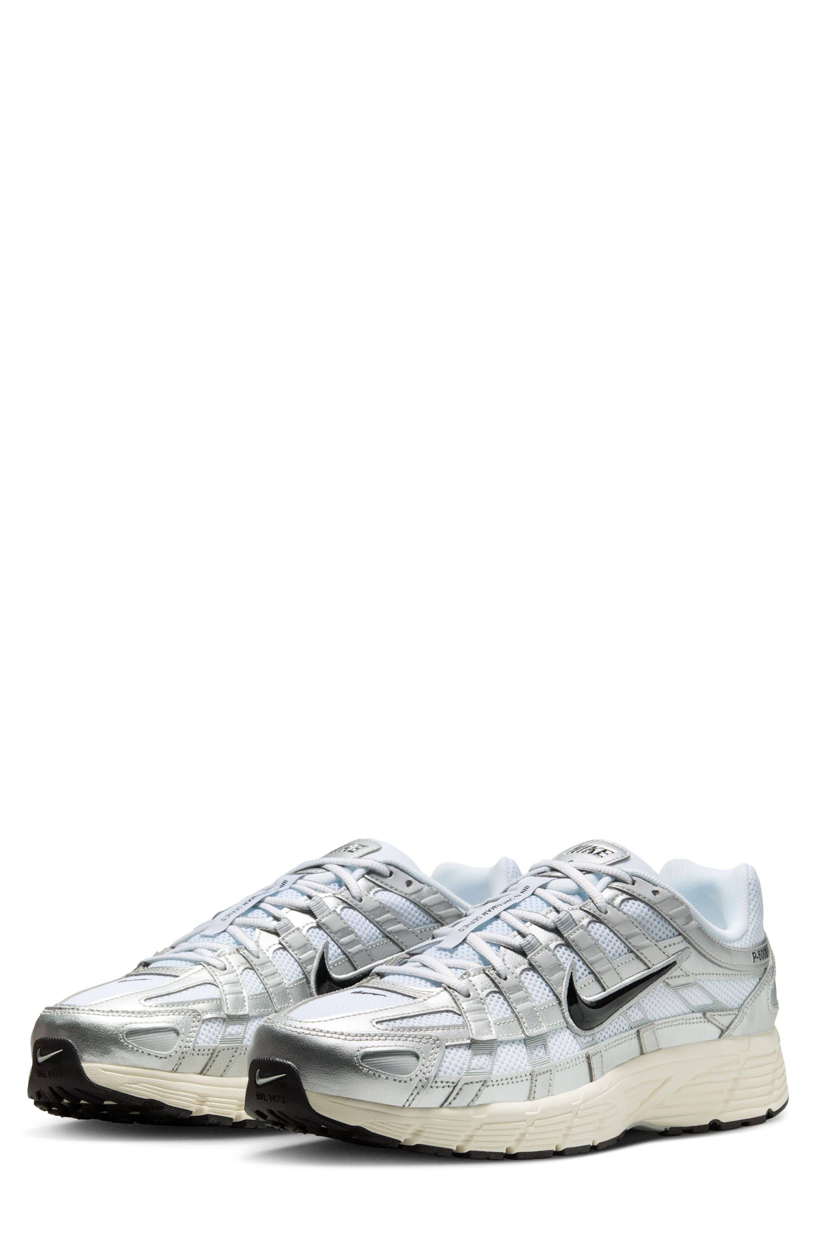 Nike P-6000 Sneaker in White/Black/Silver at Nordstrom - 2