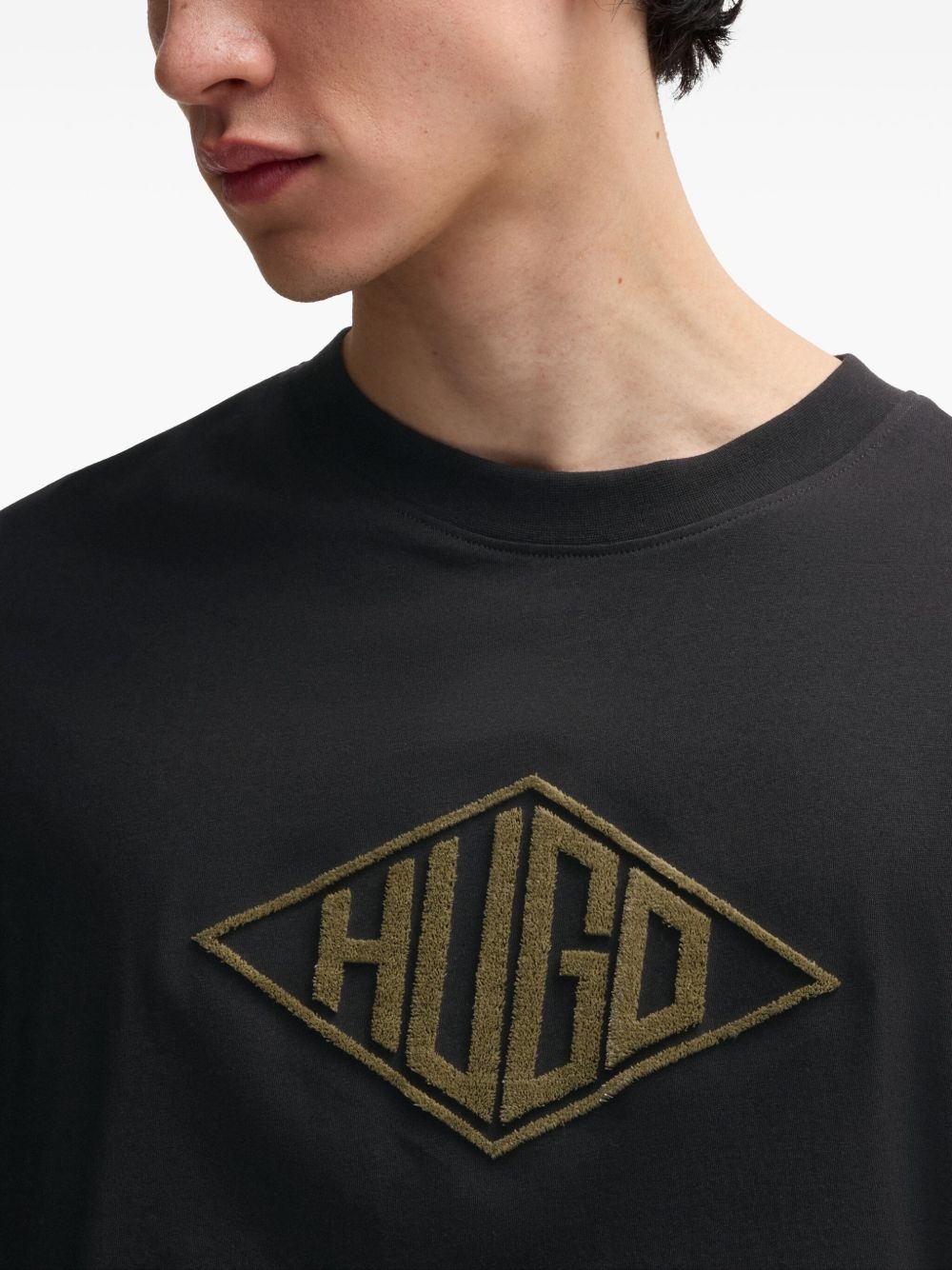 embroidered cotton T-shirt - 5