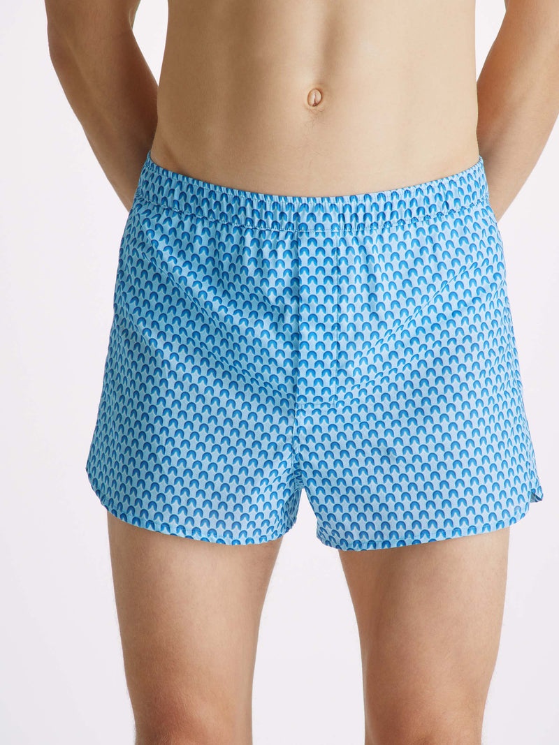 Men's Modern Fit Boxers Ledbury 65 Cotton Batiste Blue - 1