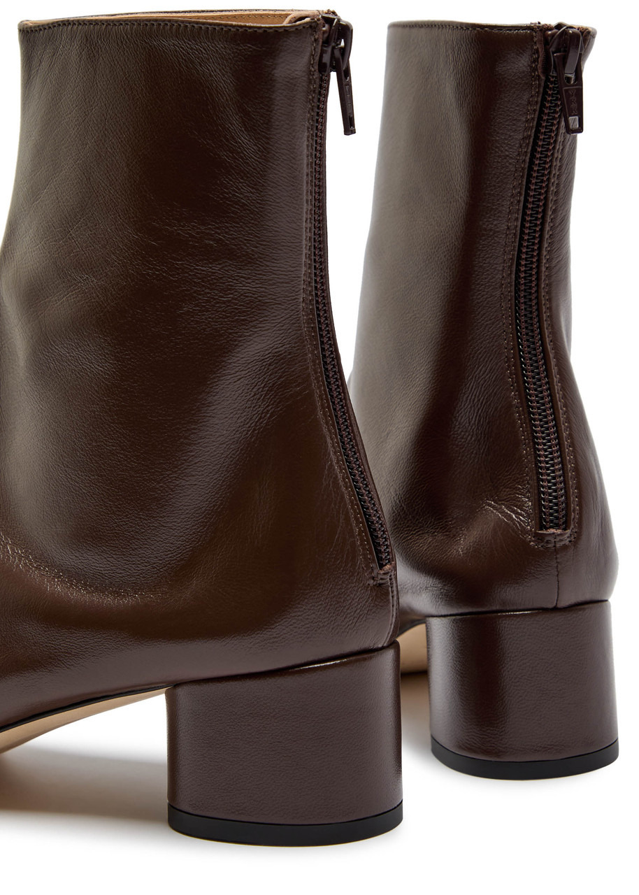 Dear Frances Harlie 45 Glossed Leather Ankle Boots - 4