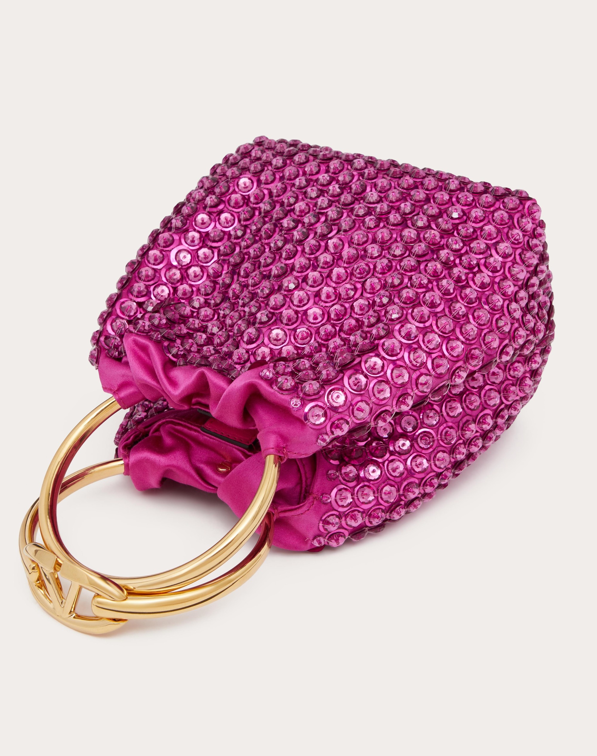 SMALL CARRY SECRETS EMBROIDERED BUCKET BAG - 6