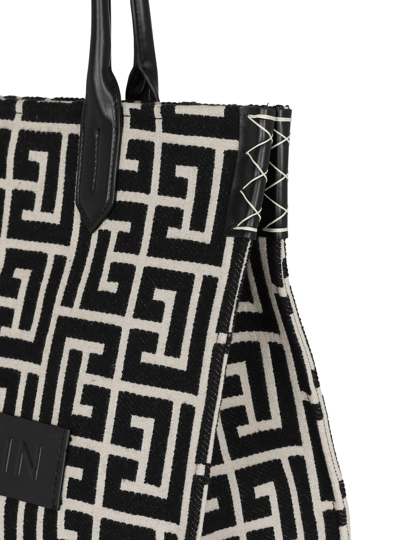 B-Army 42 monogram jacquard and leather Tote bag 6