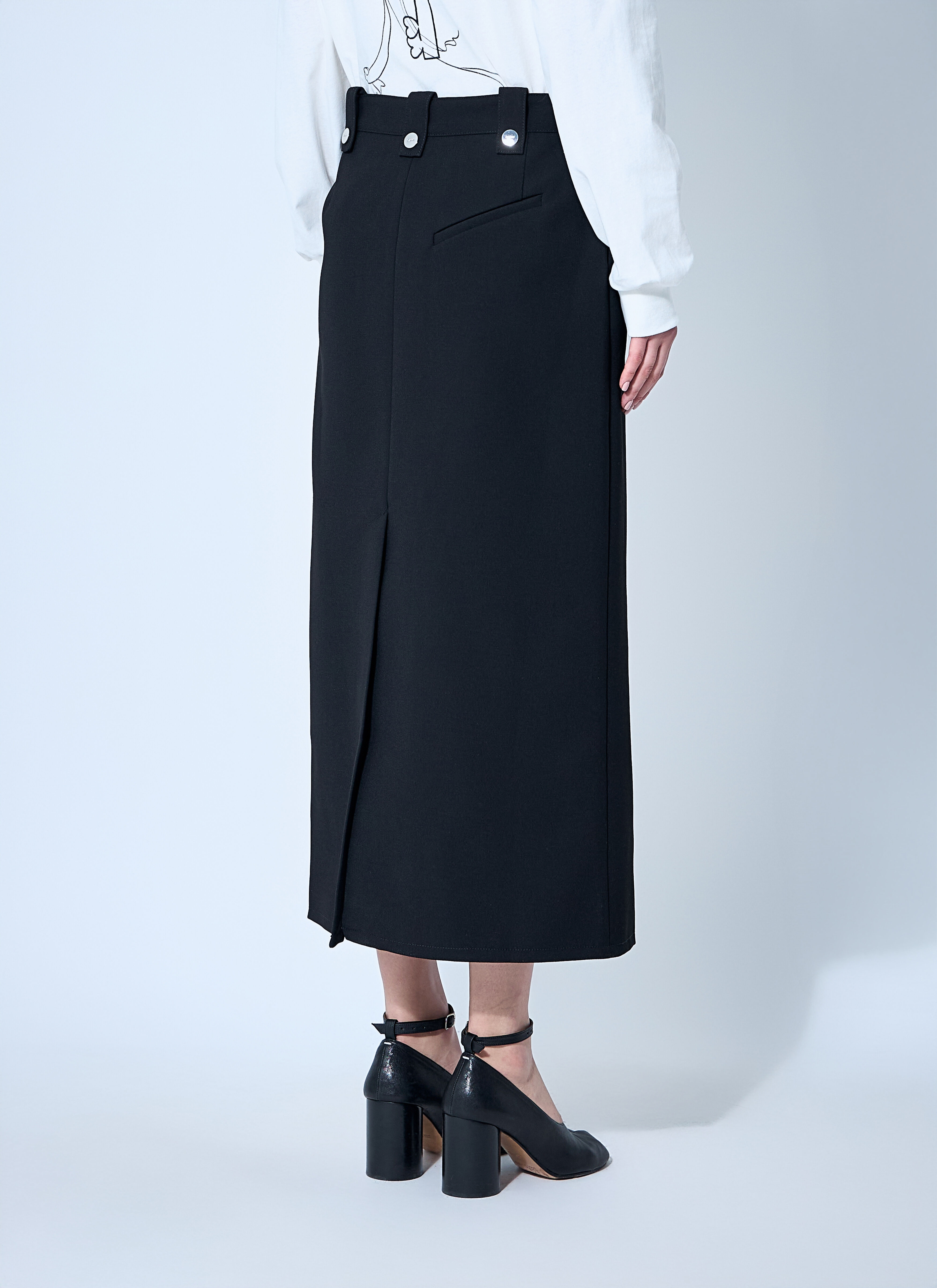 Bonded Crepe Midi Skirt - 4