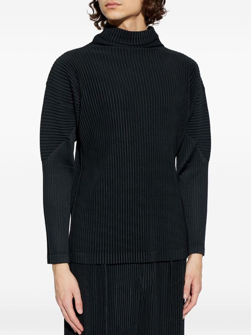 high-neck pleated shirt 1