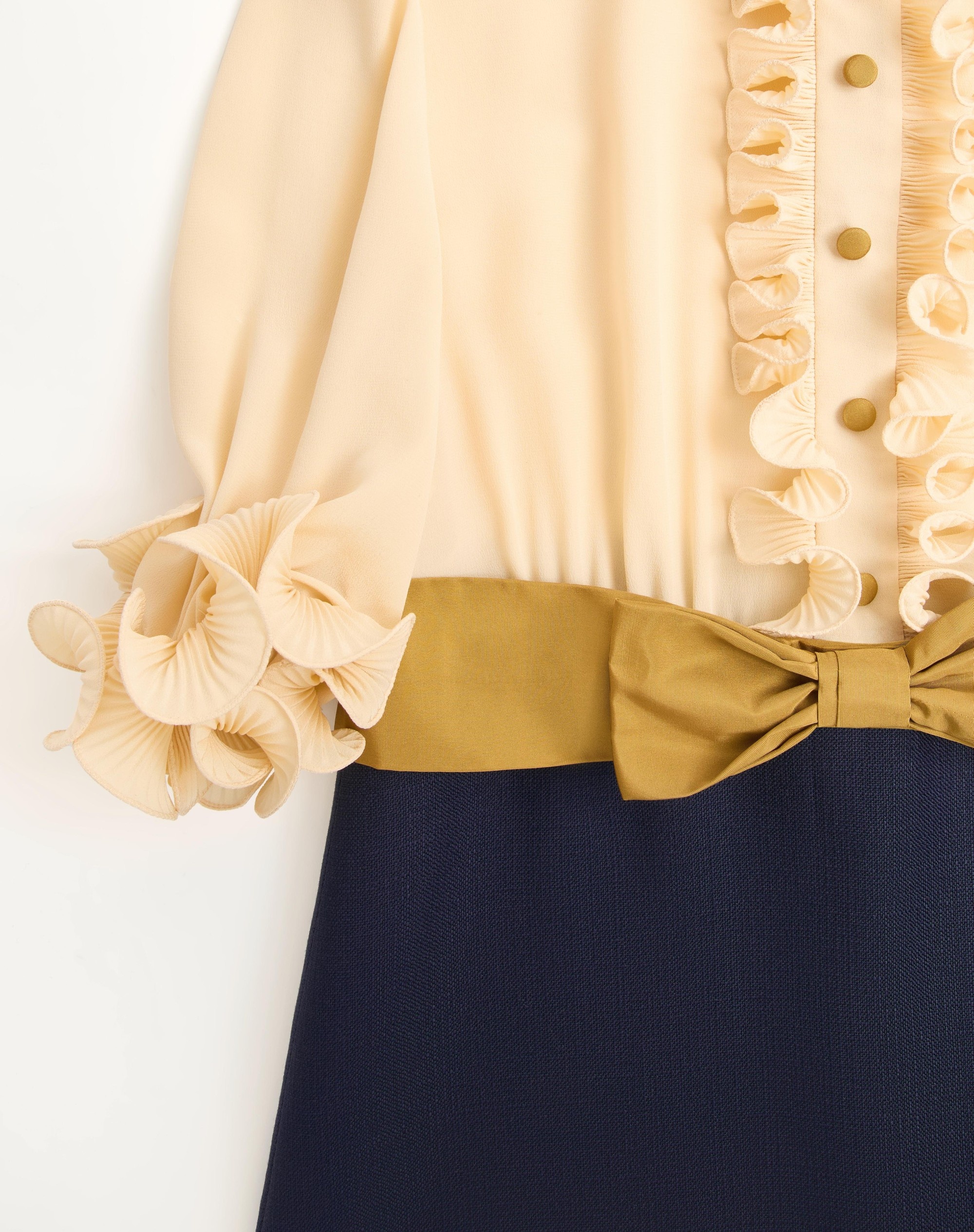 CREPE DE CHINE AND VISCOSE SHORT DRESS - 9