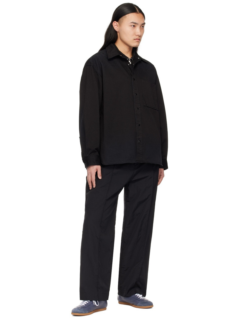 SOLID HOMME Black Folding Trousers outlook