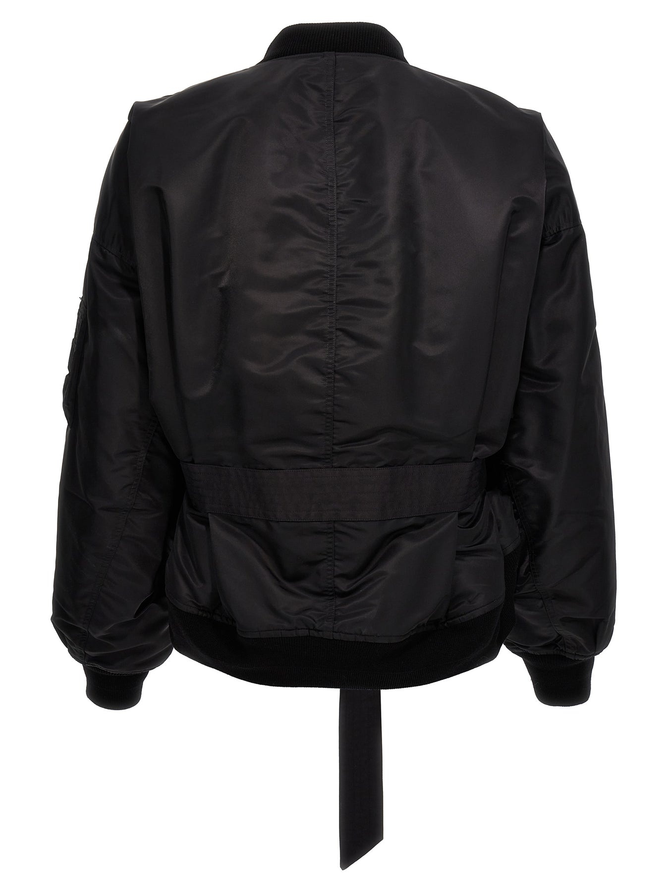 Nylon Bomber Jacket Casual Jackets, Parka Black - 2