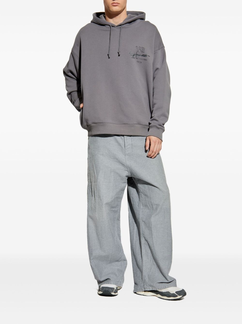 logo-print hoodie - 3
